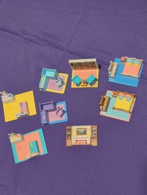 Vintage Lewis Galoob My Pretty Dollhouse Polly Accessories Room Furniture Lot